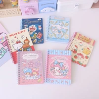 a5a6 kawaii cartoon anime pattern notebook coil hand account notepad diary student white dog notebook planner portable notepad