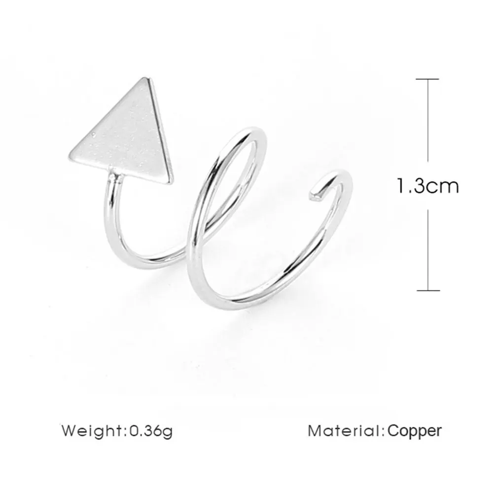 Модные корейские новые женские серьги на клипсе Простые индивидуальные звездные