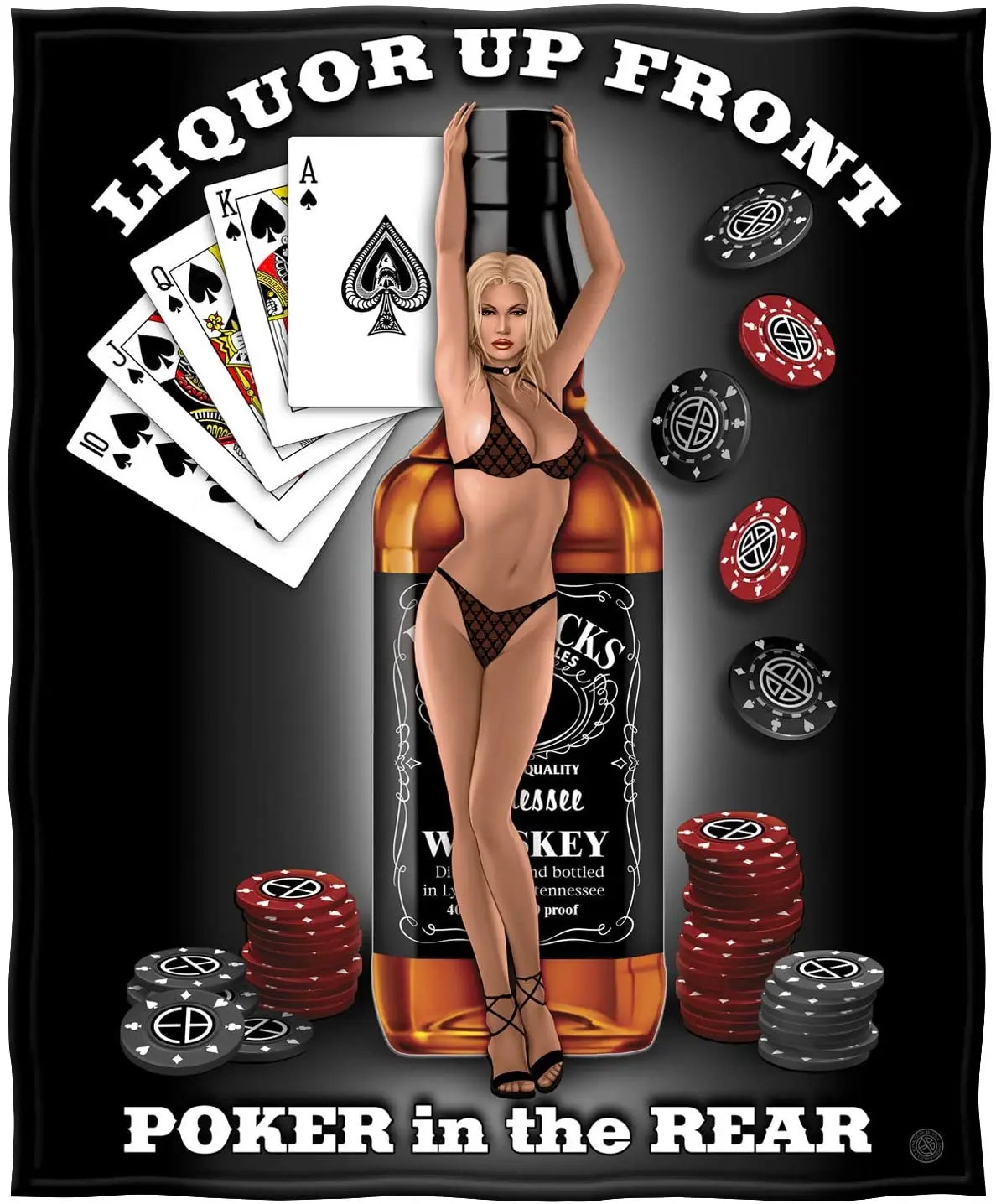 

Poker Game Throw Blanket - Texas Holdem Throw Blankets - World Poker Tour
