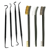 7 pcs multipurpose car detailing cleaning tool accessories wire brushes and 4 nylon picks pick and brush set 3 double headed
