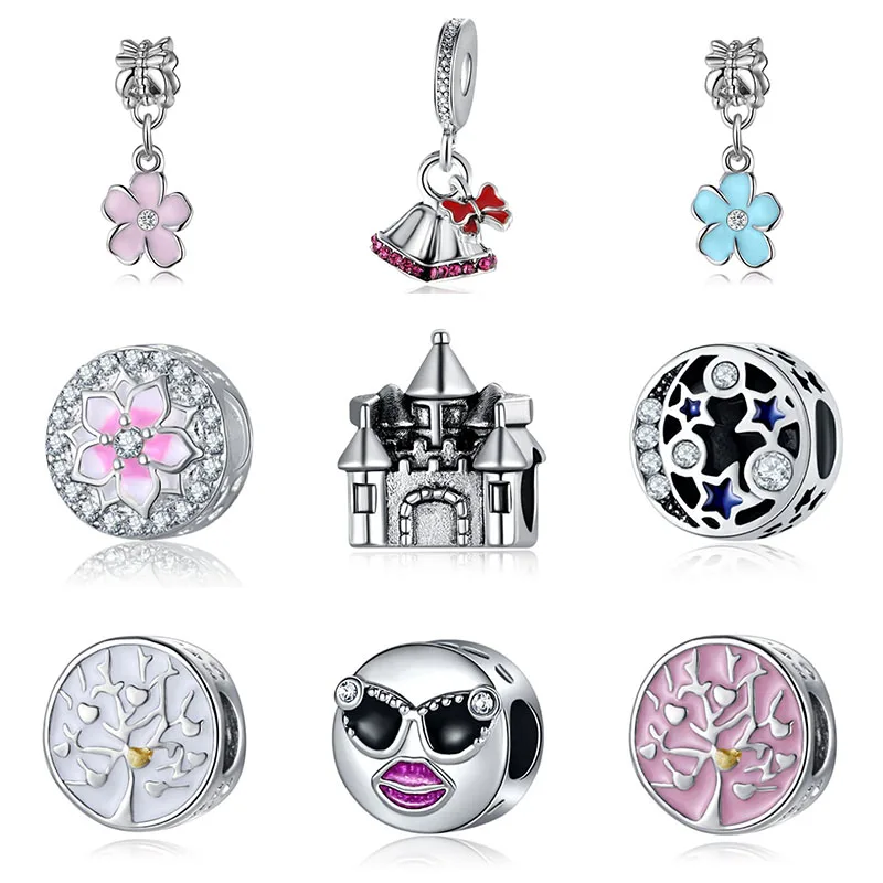 Fit Pandora браслет Berloque бусы Mary Poppins серебро Bijoux En Argent 925 ювелирное изделие Plata Sieraden