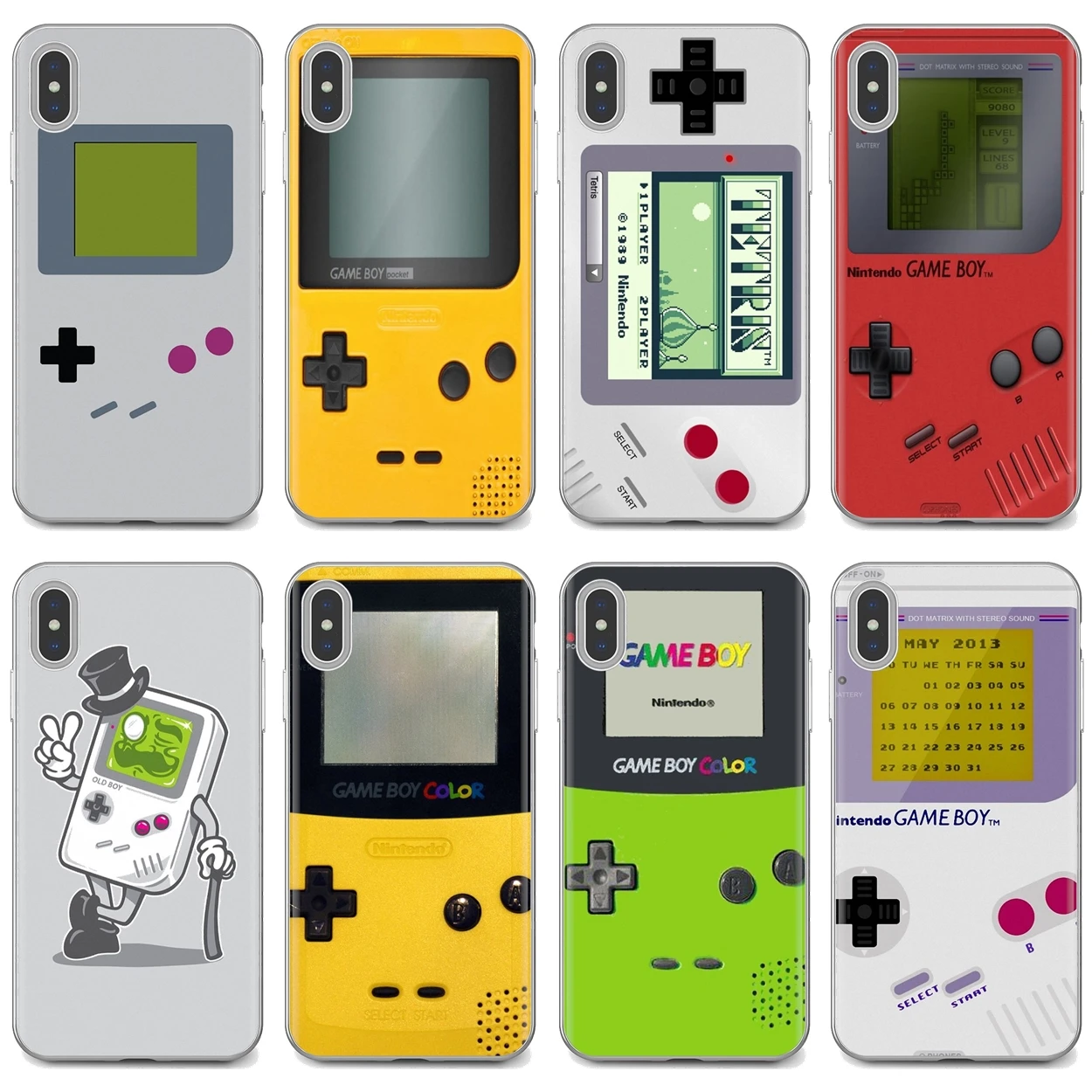 

cartoon Gameboy Boy PSP Game Box For iPhone iPod Touch 11 12 Pro 4 4S 5 5S SE 5C 6 6S 7 8 X XR XS Plus Max 2020 Phone Skin Case