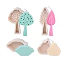 Силиконовая форма для свечей в форме дерева, груши, лимона, для украшения рабочего стола ручной работы, гипсовая эпоксидная смола, силиконовая форма для ароматерапии, свечи