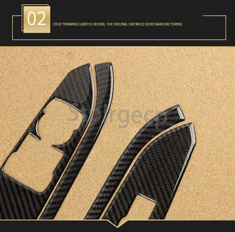 Настоящая карбоновая панель управления окном для салона автомобиля