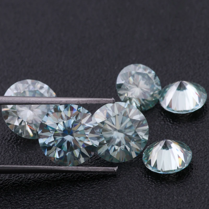 Включая сертификат промо Цена 5 штук упак. 1ct 6 мм VVS Блестящий светильник голубой