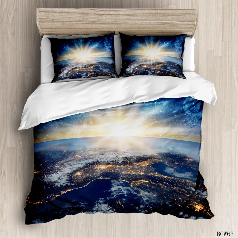 

2020 new universe Star Room Bedding Set luxury duvet classic bedding sky style household bedding set duvet cover Pillowcase