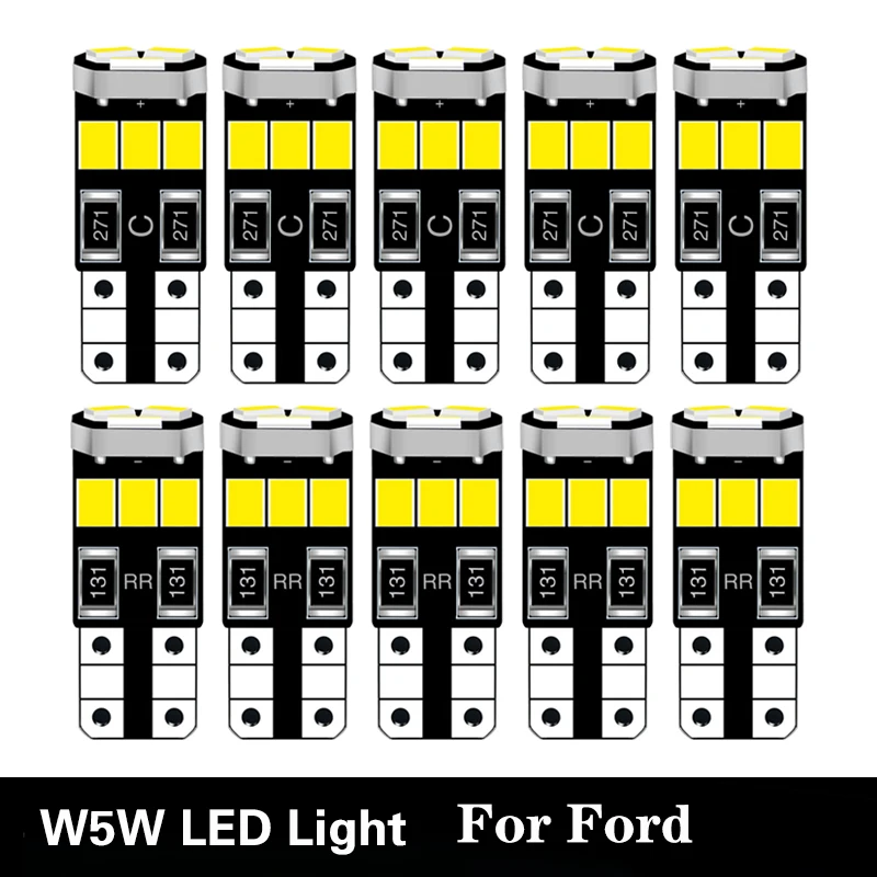 10 светодиодный т. светодиодные лампы W5W T10 для автомобиля 168 2825 лампа 2835 SMD Ford Focus 3 2 1