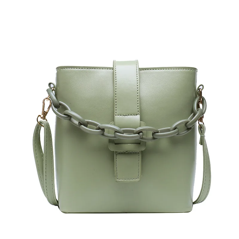 

Net Red Small Bag 2020 Summer New Simple Chain Shoulder Bucket Bag Fashion Fresh Shoulder Bag