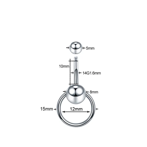 Кольцо для пупка из хирургической стали Xpircn