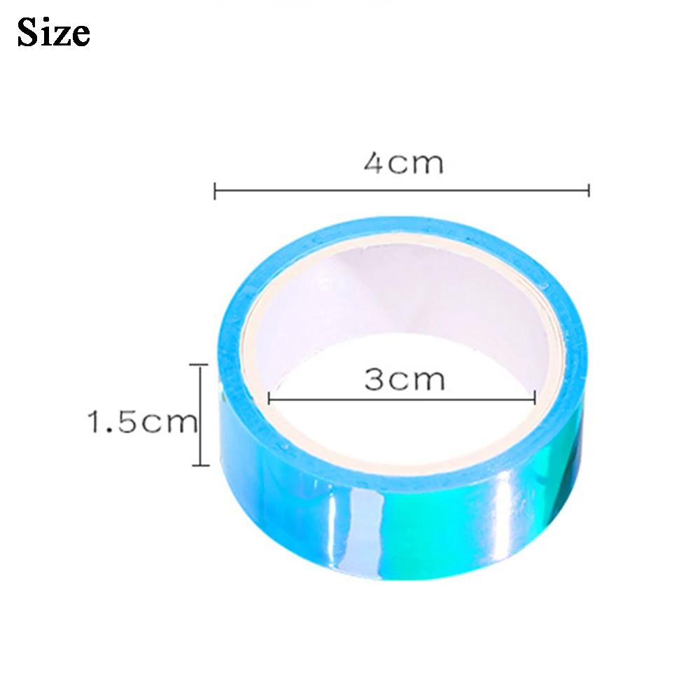 

6 Colors Iridescent Rainbow Laser Masking Tape Sticky Adhesive DIY Craft Decor Tape Stickers Scrapbooking Decorative
