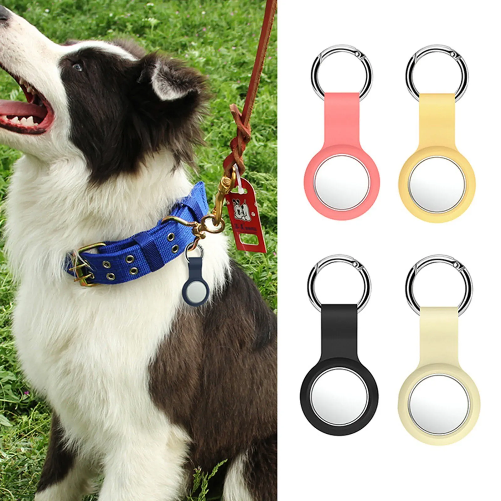 

New For Apple Airtags Liquid Silicone Protective Sleeve For Apple Locator Tracker Device Keychain Key Rings