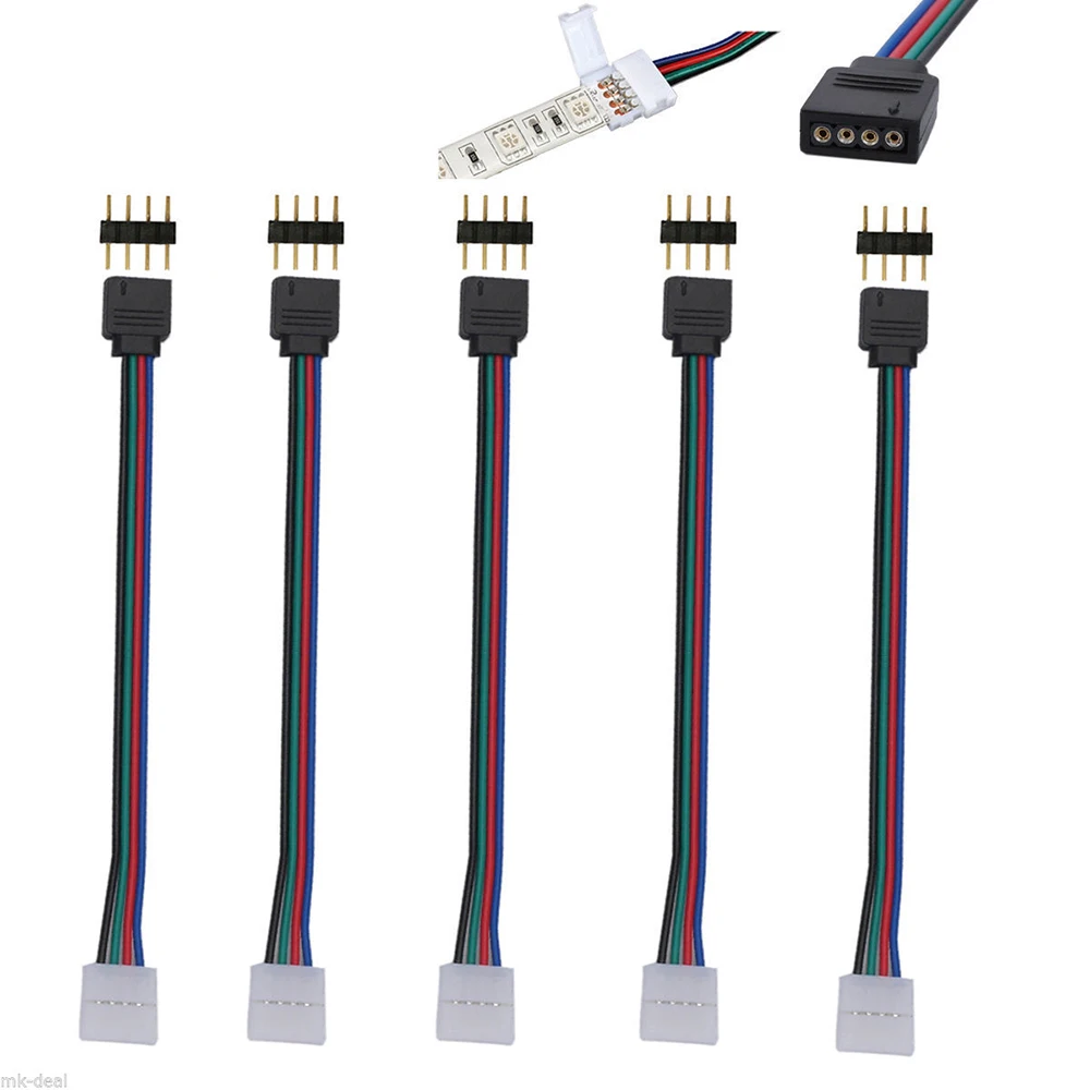 4-контаксветодиодный 5050 3528 RGB Светодиодная лента Разъем удлинитель Кабель провод