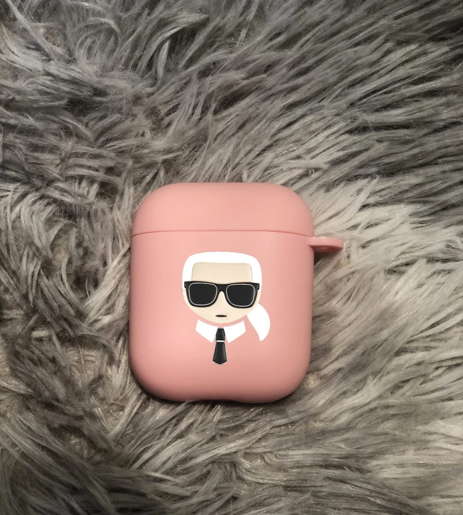 

Fashion Brand designer KARLs TPU silicone Bluetooth Airpod Case For Airpods 2 Airpods1 Airpods pro 3 soft matte pink cover