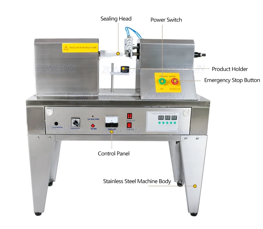 Máquina ultrasónica de sellado de tubos de plástico ZONESUN QDFM-125 