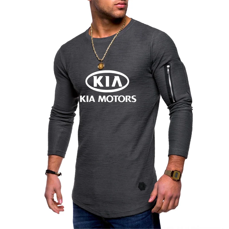 Весна осень новинка мужская толстовка с логотипом KIA Car повседневный модный