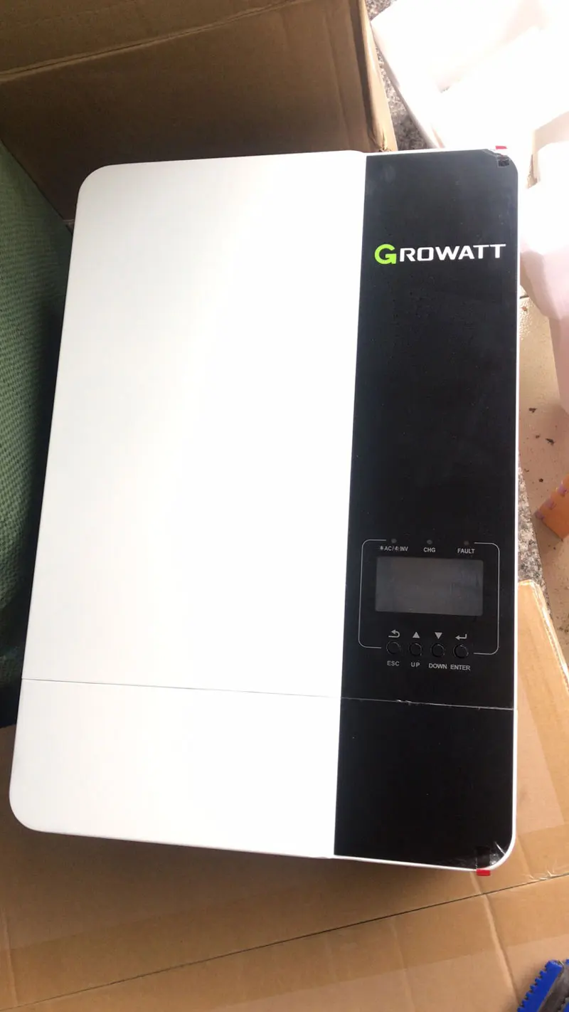 Гибридный инвертор Growatt 5 кВт кВА 48 В DC 220/230 PV напряжение 450 в MPPT контроллер Чистая