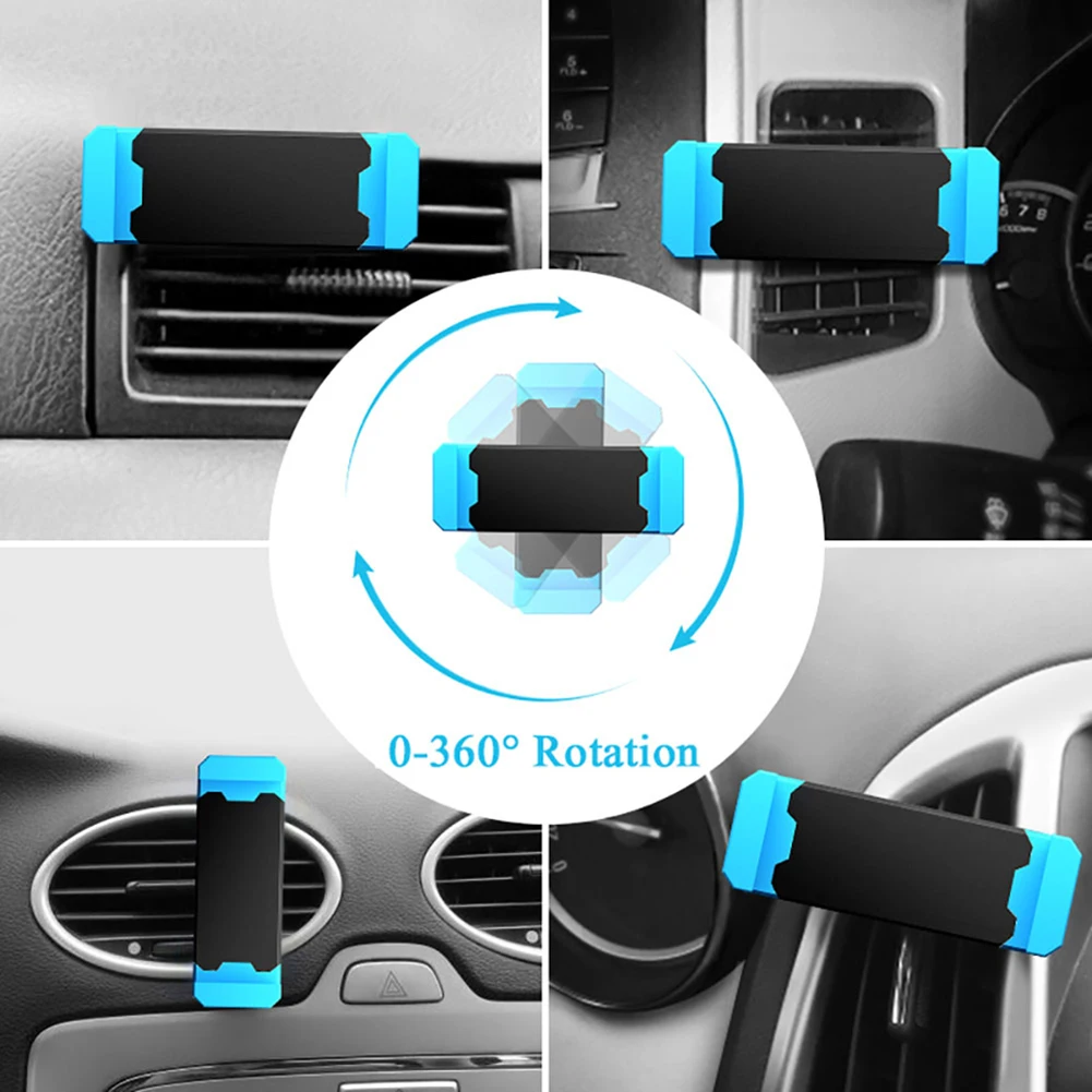 car phone holder for phone 4 7 to 6 0 360 degree rotation support mobile air vent mount car holder mobile phone holder stand free global shipping