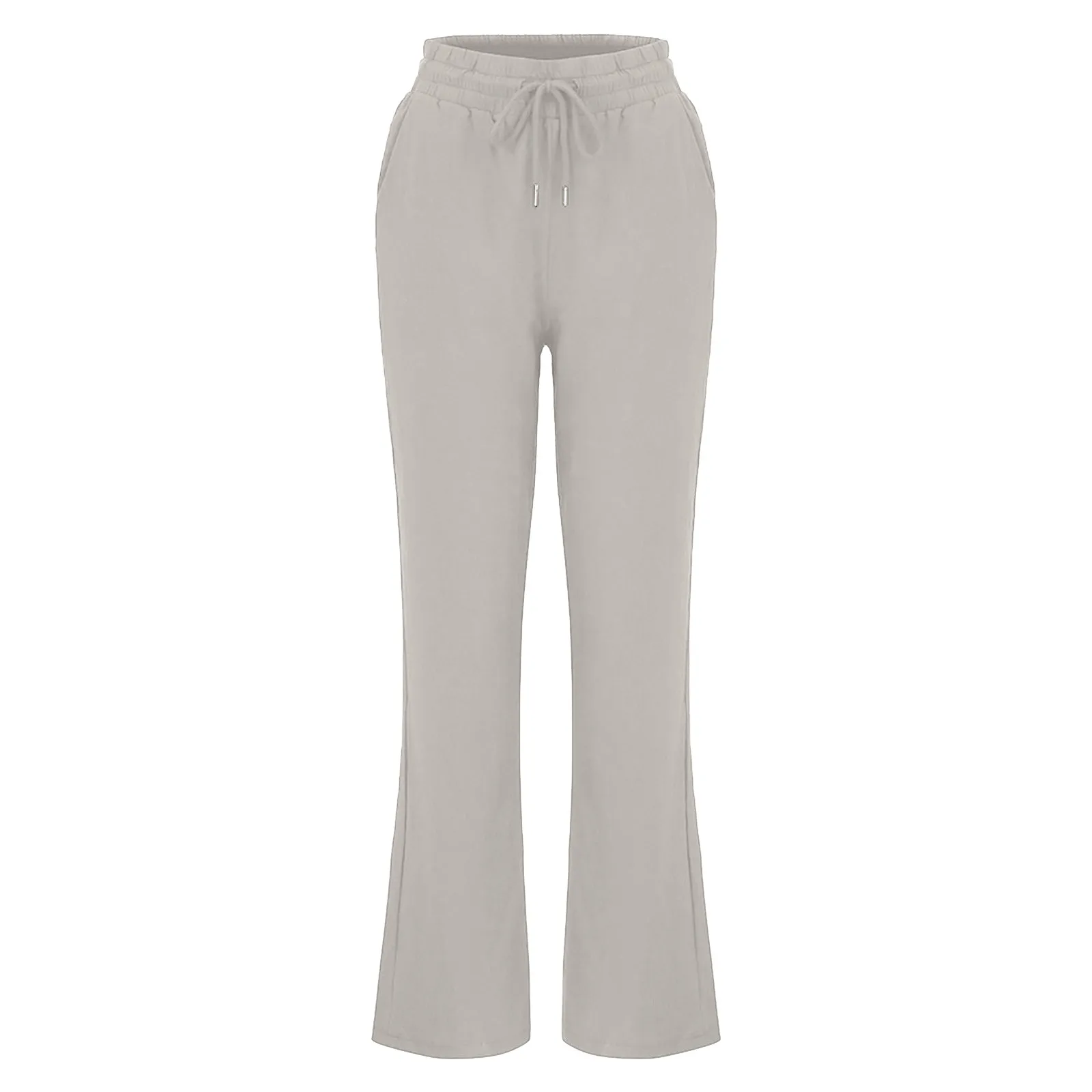 

Autumn Woman Pants Casual Cotton And Linen Solid Drawstring Elastic Waist Long Straight Home Pants Femme Pantalon New