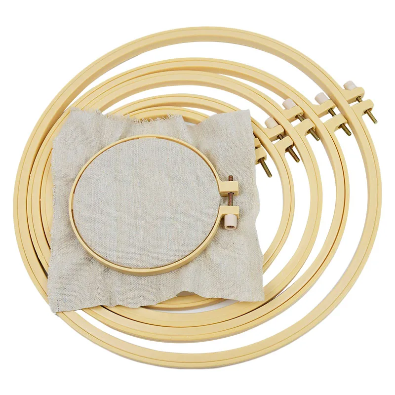

7-32cm DIY Embroidery Hoop Art Craft Cross Stitch Sewing Tools Accessories Plastic Round Circle Embroidery Frame Handcraft