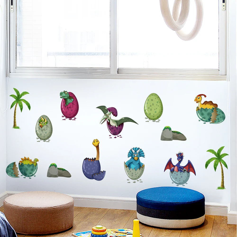 

Bedroom Door Stickers Corner Cute Dinosaur Eggs Wall Stickers for Kids Rooms Wall Decorations Living Room Home Accessories