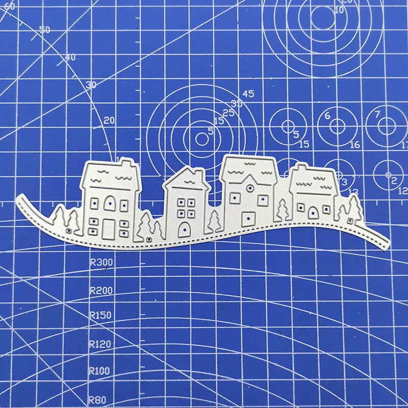 Julyarts домики и деревья ремесленные штампы Новые поступления металлические