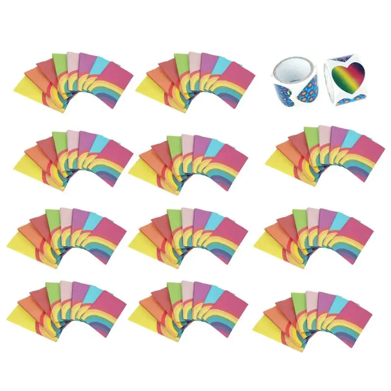 40/48 шт бумажный мешок мини стоячие радужные упаковочные сумки Открытый верх