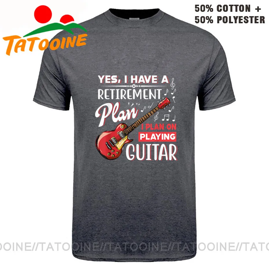 У меня есть план на пенсию футболка для игры гитаре Мужская смешная Женская