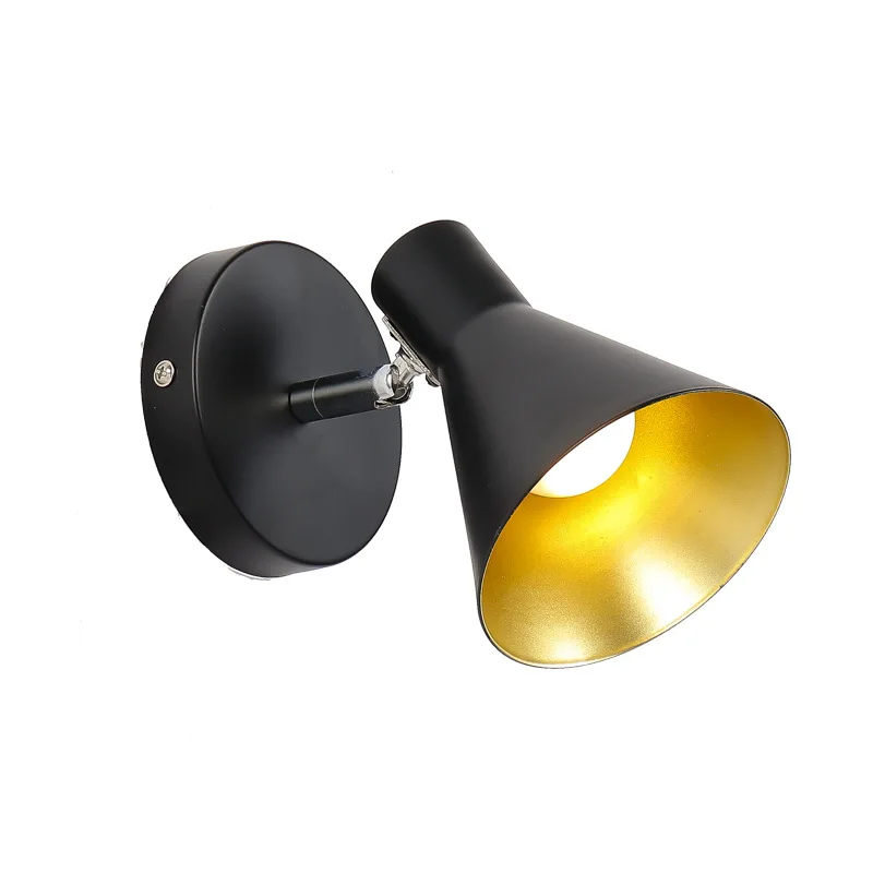 Современный простой железный арт прикроватный фон настенный светильник Проект