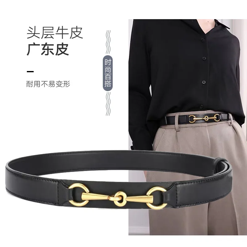 Hot Selling Women's Leather Belts Classic All-match Retro Ladies Belts Pants Waist Belts Vintage Waistband Luxury Brand Designer