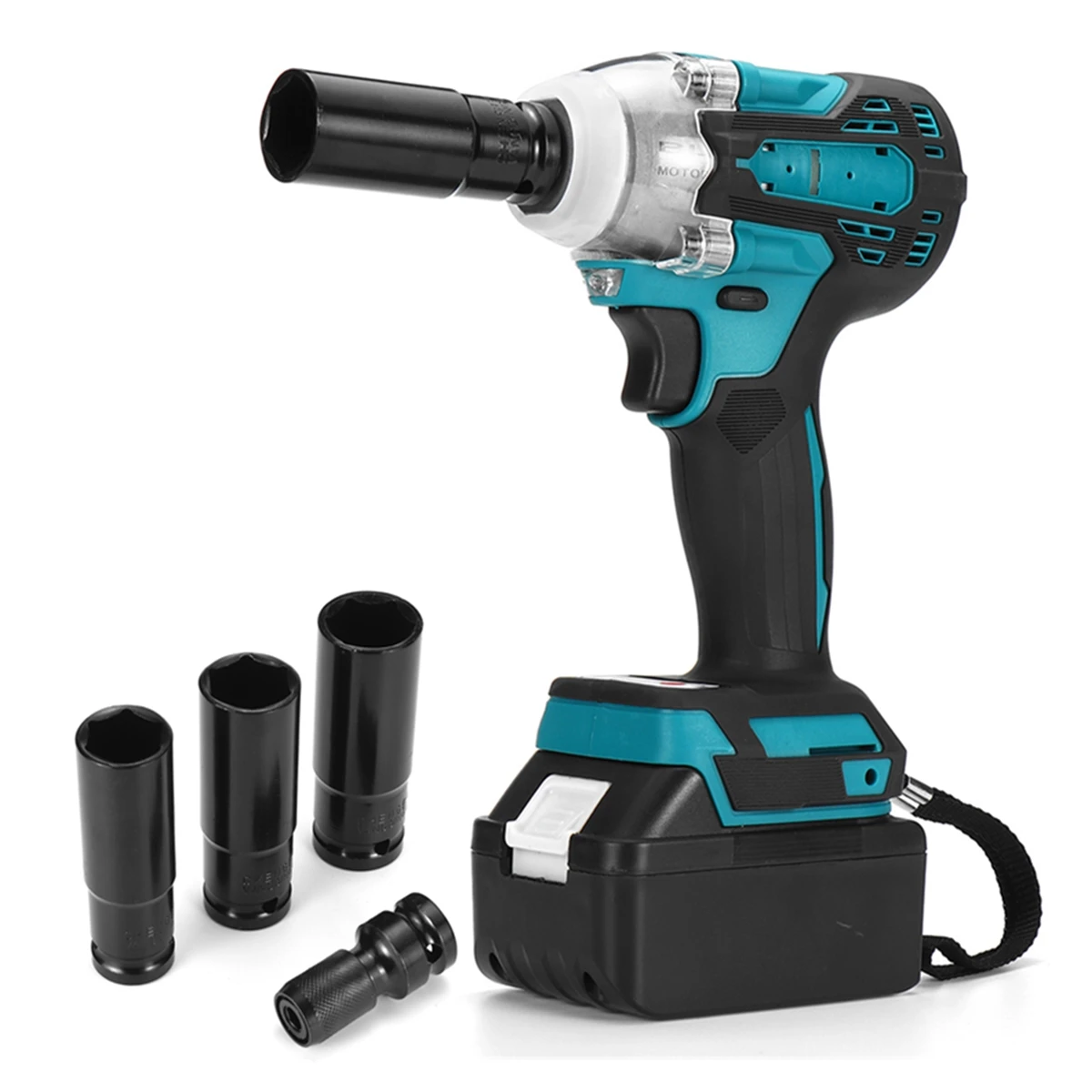 New 800N.m. 388vf Brushless Cordless Electric Impact Wrench 1/2 inch Power Tools 15000mAh Li Battery Compatible 18V | Инструменты