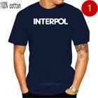 Мужская черная футболка Интерпола, размер S - 5XL