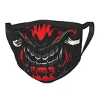 Японская фольклорная респираторная маска Darth Demon с красным и черным лицом, регулируемая маска унисекс для взрослых, тату самурая, респиратор для рта