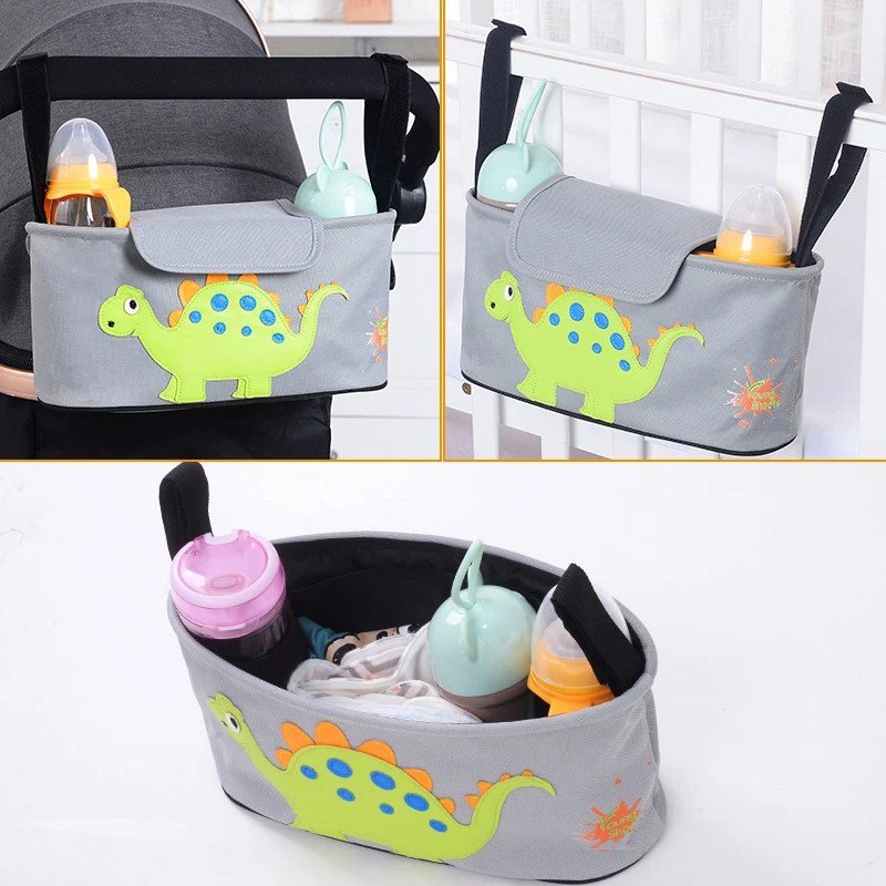

Baby Stroller Bag Cute Cartoon Stroller Bag Large Capacity Hanging Bag stroller Mummy Bag Organizer Multi Storage Basket
