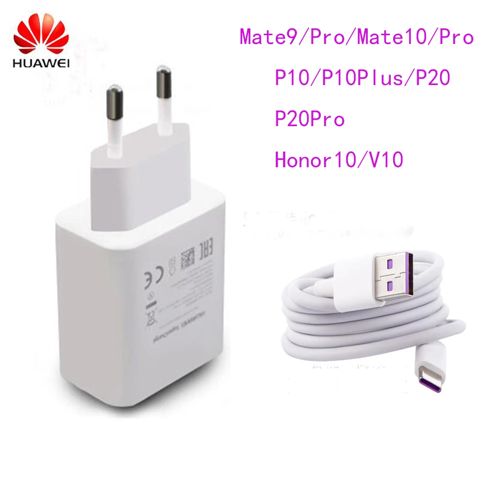 

Original HUAWEI p30 P SuperCharge Fast Charger EU Plug 5A Type C Cable For HUAWEI P9 P10 Plus P20 Pro Mate 9 10 Pro Mate 20 V10