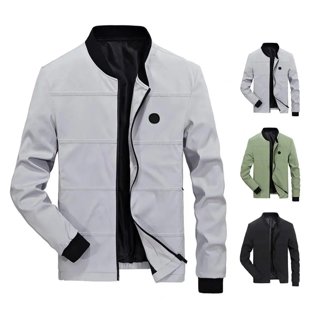 

2021 New Fashion Casual Men Autumn Winter Long Sleeve Zipper Coat Pilot Bomber Varsity Jacket
