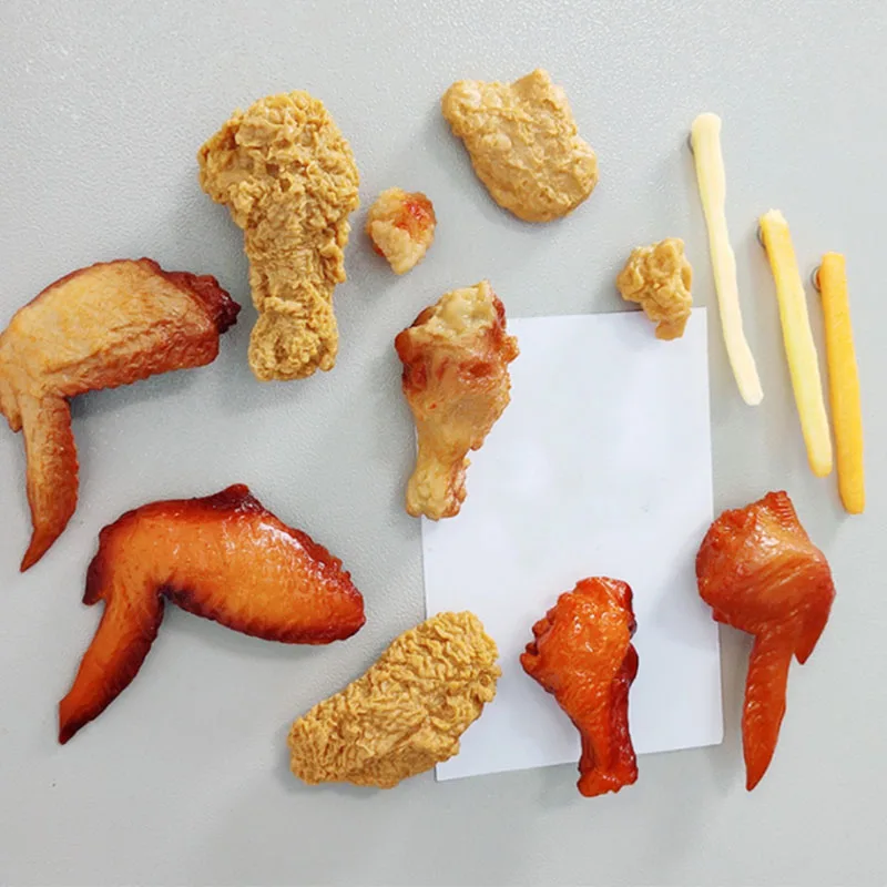 

Pvc Three-Dimensional Simulated Food Chicken Leg Personalized Message Magnetic Tape Home Decor Fridge Magnet Aimant Frigo
