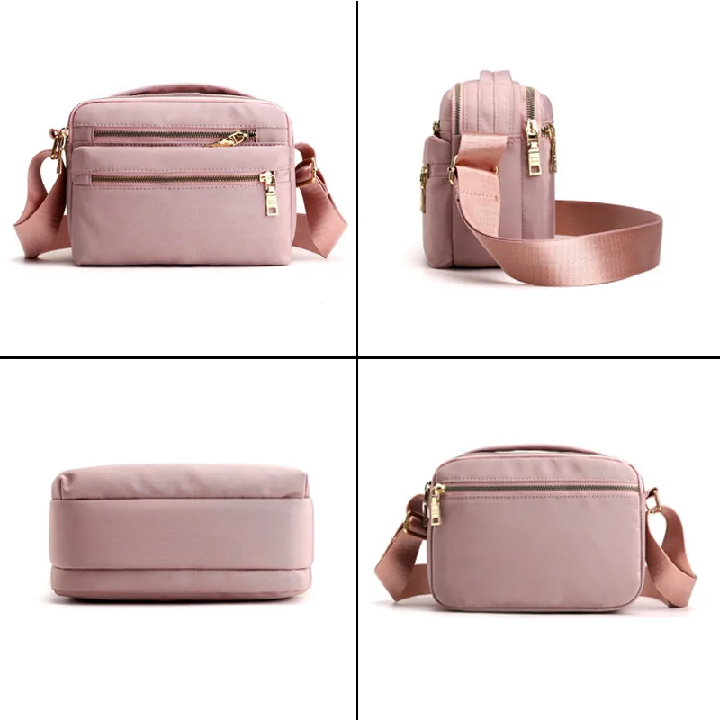 Нейлоновая сумка на плечо для женщин водонепроницаемый саквояж молнии с