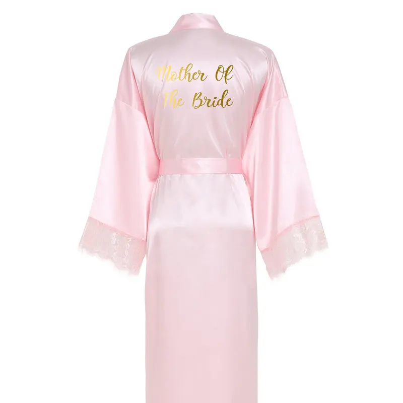 YUXINBRIDAL новинка 2019 Шелковый Атласный кружевной женский халат Свадебный длинный