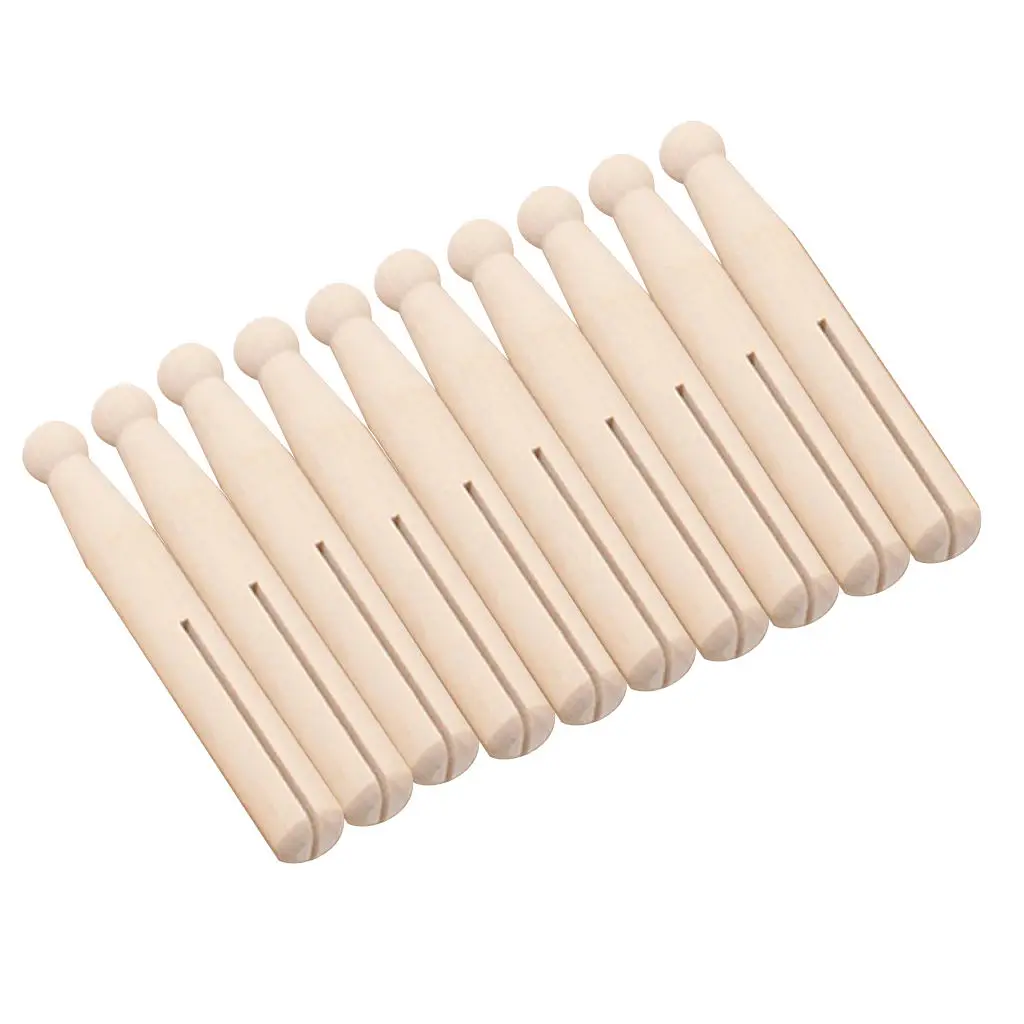 

10pcs Novelty Wooden Bag Clips Food Sealing Clips KitchenToast Tongs