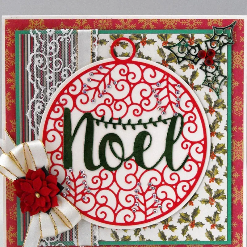 

Noel Artistic word Christmas Greetings circle Metal Cutting Dies Scrapbooking Paper DIY Cards Crafts Embossing Dies New 2019