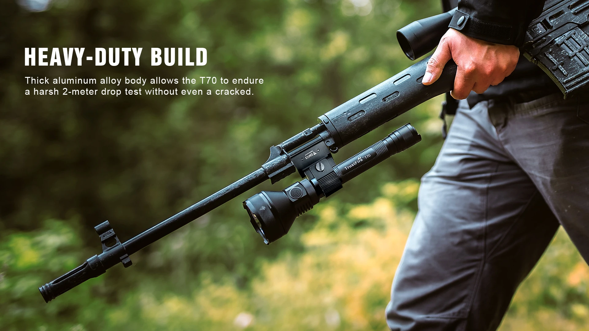 TrustFire T70 тактический фонарь Cree XHP35 2300LM 1000 м дистанционный перезаряжаемый светодиодный фонарь для винтовки и охоты PK M3X