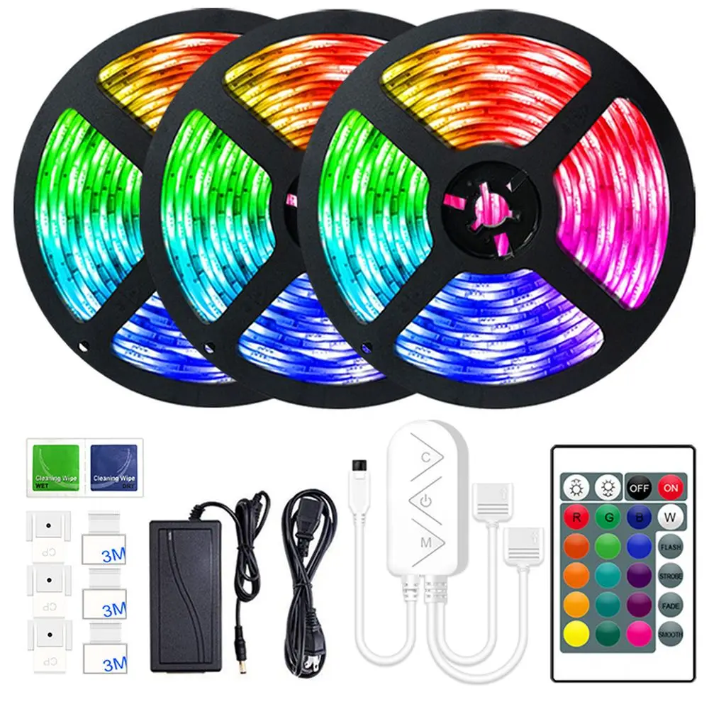 

Bluetooth Controller Flexible RGB 5050 Luces LED Para Habitacion Led Mural Chambre Fita LED Strip Lights For Room Decoration