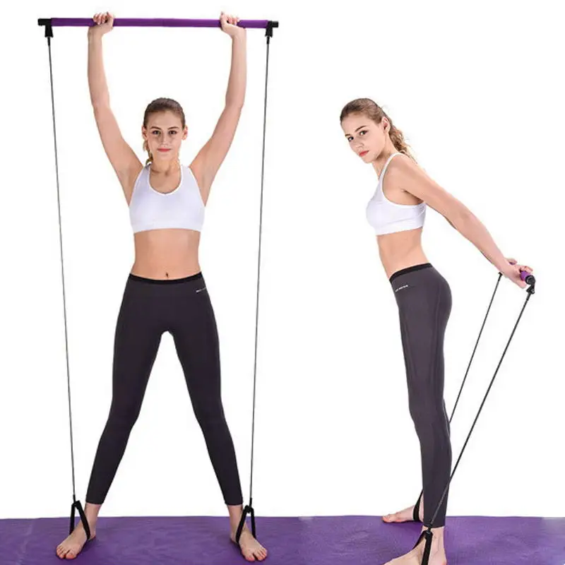 Йога Эспандеры палка для пилатеса Фитнес тренажерный зал Кроссфит эластичный