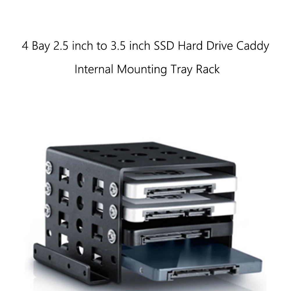 

4 отсека 2,5 дюйма до 3,5 дюйма корпус для жесткого диска SSD внутренний монтажный адаптер кронштейн для ПК компьютера лоток держатель адаптер Caddy