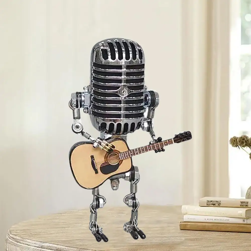 

Portable Realistic High Simulated Robot Sculpture Toy Resin Robot Toy Retro for Family