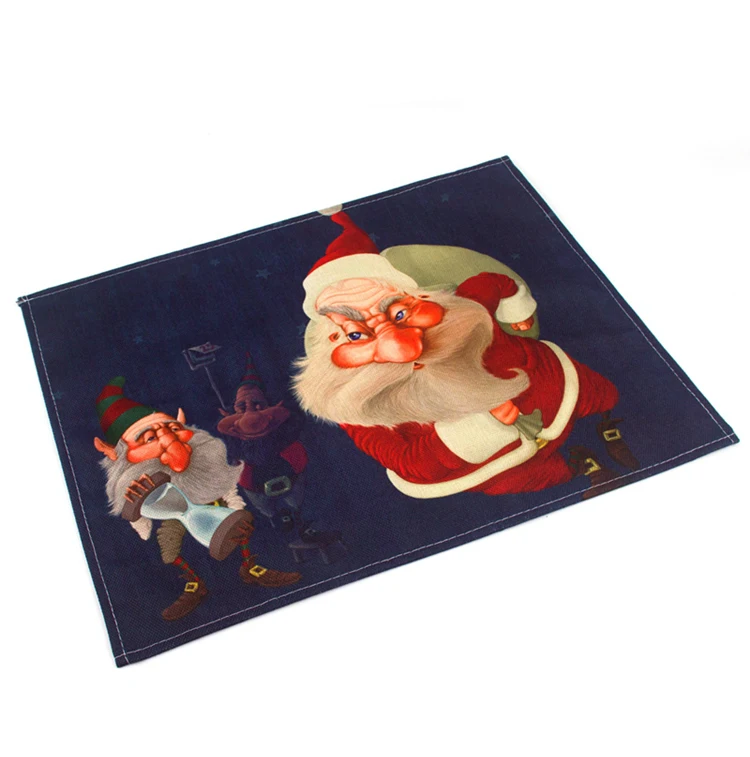 Table Mat 4 Noel Декор Рождественский подарок Настольный коврик Рождественский Navidad Natal Рождественское украшение для дома новогодний декор - Цвет: Table Mat 4