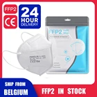 Отправка из Бельгии FFP2 KN95, фильтрация лица, Детская безопасность, нетканый ушной вкладыш, одноразовый чехол KN95, Пылезащитная маска для рта