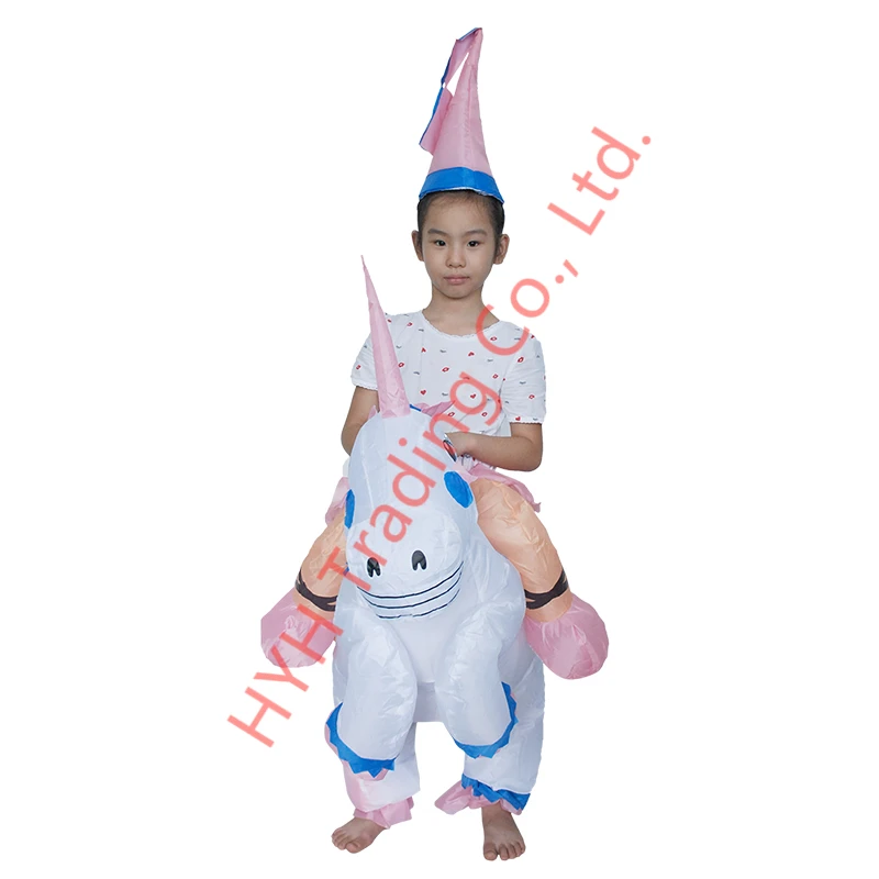 Новый для взрослых и детей надувной костюм единорога пони костюмы на Хэллоуин