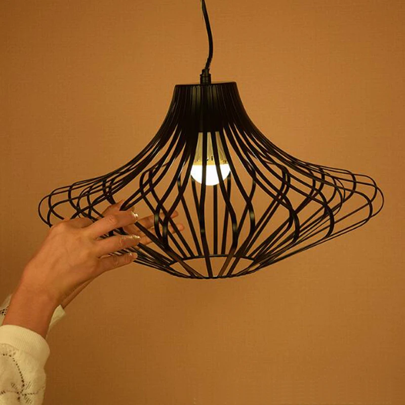 Американские винтажные подвесные светильники E27 в стиле ретро люстры из кованого