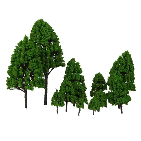 12 шт., разные модели деревьев 2,5-16 см для моделей поездов, диорамы, поделок, пейзажей Wargames или строительных пейзажей